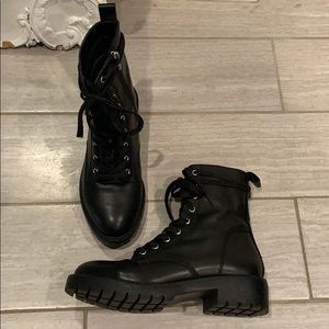 Black Steve Madden Combat Boots
